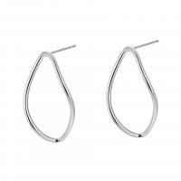 925 sterling zilver Stud Earring, plated, voor vrouw & hol, meer kleuren voor de keuze, 14.30x25.80mm, Verkocht door pair