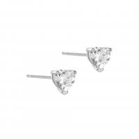 925 Sterling Sølv Stud Earring, forgyldt, forskellig størrelse for valg & for kvinde & med rhinestone, flere farver til valg, Solgt af par