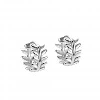 925 Sterling Silver Lever Ar ais Earring, Leaf, plátáilte, do bhean, dathanna níos mó le haghaidh rogha, 5.50x10mm, Díolta De réir Péire