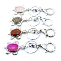 Natuursteen Key Sluiting, met Zinc Alloy, Zeeschildpad, platinum plated, verschillende materialen voor de keuze, meer kleuren voor de keuze, 112x31x7mm, Verkocht door PC