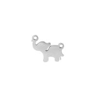 Rustfrit stål Connector, 304 rustfrit stål, Elephant, du kan DIY, flere farver til valg, 10x12mm, Solgt af PC