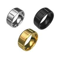 304 roestvrij staal Finger Ring, Ronde, plated, mode sieraden & verschillende grootte voor keus & voor de mens, meer kleuren voor de keuze, Verkocht door PC