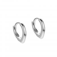 925 sterling zilver Hendel weer Earring, platinum plated, voor vrouw, 12x13mm, Verkocht door pair