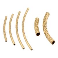 Gold Filled Curved Tube Beads 14K gold-filled DIY Sold By PC