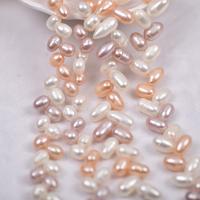 Rice Gekweekte Zoetwater Parel kralen, natuurlijk, DIY, gemengde kleuren, 6-7mm, Per verkocht Ca 36-38 cm Strand