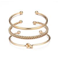 Zinc Alloy Cuff Bangle, forgyldt, flerlags & Unisex, flere farver til valg, 50-65mm, Solgt af PC