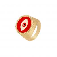 Zinc Alloy Finger Ring, plated, voor vrouw & glazuur, meer kleuren voor de keuze, 18mm, Verkocht door PC