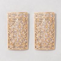 Zinklegering oorknoppen, Zinc Alloy, mode sieraden & voor vrouw, gouden, 55x30mm, Verkocht door pair