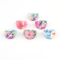 Resin fingerring, Unisex, blandede farver, 17mm, 100pc'er/Box, Solgt af Box