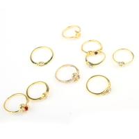 Sinc Alloy Ring Set, do bhean, órga, 17mm, 100ríomhairí pearsanta/Bosca, Díolta De réir Bosca