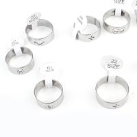 Prst prsten z nerezové oceli, 304 Stainless Steel, unisex, stříbro, 17mm, 100PC/Box, Prodáno By Box