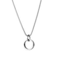 Cruach Tíotáiniam Geansaí Necklace, cruach tíotáiniam clasp gliomach, unisex, airgid, 22mm, Fad 70 cm, Díolta De réir PC