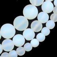 Zee Opaal Kralen, Sea Opal, Ronde, synthetisch, DIY, wit, Per verkocht 38 cm Strand