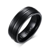 titane bague, normes différentes pour le choix & pour homme, noire, 8mm, Vendu par PC