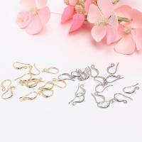 Brass Hook earwire, Sárgaréz, galvanizált, DIY, több színt a választás, nikkel, ólom és kadmium mentes, 17mm, Által értékesített PC