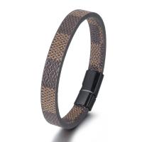 Rundsleder armbanden, Koeienhuid, met Zinc Alloy, mode sieraden & uniseks, meer kleuren voor de keuze, 10mm, Lengte Ca 8.26 inch, Verkocht door PC