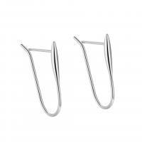 Sterling Silver Jewelry orecchino, 925 sterline d'argento, placcato, per la donna, nessuno, 15x22mm, Venduto da coppia