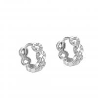 925 sterling zilver Huggie Hoop Earring, plated, voor vrouw & hol, meer kleuren voor de keuze, 3.80x10.50mm, Verkocht door pair