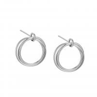 925 Boucles d’oreilles Sterling Silver Drop & Dangle, Argent sterling 925, Placage, pour femme & creux, plus de couleurs à choisir, 15mm, Vendu par paire