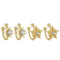 925 sterline d'argento Clip orecchino, placcato, stili diversi per la scelta & per la donna & con strass, nessuno, 10mm, Venduto da coppia