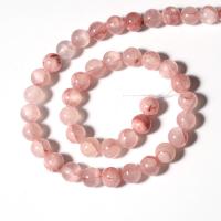 persisk Jade Bead, Rund, polerad, olika storlek för val, rosa, 11x3.40x10mm, Hål:Ca 6mm, Såld Per Ca 14.96 inch Strand