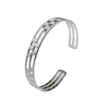 Titanium Steel Σφαλιάρα Bangle, επιχρυσωμένο, για άνδρες και γυναίκες & κοίλος, περισσότερα χρώματα για την επιλογή, 62x10mm, Sold Με PC