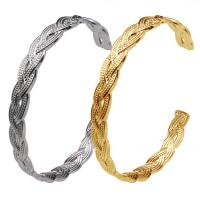 Titanium Steel Σφαλιάρα Bangle, επιχρυσωμένο, για άνδρες και γυναίκες, περισσότερα χρώματα για την επιλογή, 62x8mm, Sold Με PC