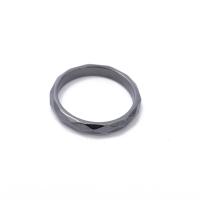 Hematiet Finger Ring, uniseks & gefacetteerde, zwart, Verkocht door PC