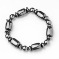 Ematite braccialetto, lucido, unisex, nero, 14x12mm, Lunghezza 21 cm, Venduto da PC