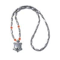 Hematite Geansaí Necklace, unisex, dubh, Fad 63 cm, Díolta De réir PC