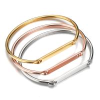 Rozsdamentes acél bangle, 304 rozsdamentes acél, a nő, több színt a választás, 63mm, Által értékesített PC