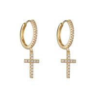 Kubni cirkonij Micro Pave Brass naušnica, Mesing, mesing Hoop naušnica, pozlaćen, micro utrti kubni cirkonij & za žene, više boja za izbor, 30mm, Prodano By par