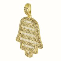 Sterling zilver hanger met micro-paved kubieke zirconia's, Messing, gold plated, mode sieraden & DIY & micro pave zirconia, gouden, 30x433x3mm, Gat:Ca 5mm, 5pC's/Lot, Verkocht door Lot