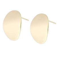 Messing Earring Drop Component, gold plated, DIY, gouden, nikkel, lood en cadmium vrij, 17.5x19mm,1mm, Verkocht door PC