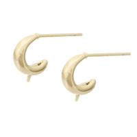 Messing Earring Bericht, gold plated, DIY, gouden, nikkel, lood en cadmium vrij, 16x10mm,1mm, Verkocht door PC