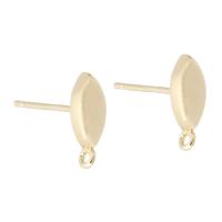 Messing Earring Drop Component, gold plated, DIY, gouden, nikkel, lood en cadmium vrij, 3x9mm,1mm, Verkocht door PC