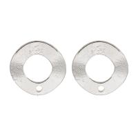 Componetes de Metal para Pendientes, Donut, chapado en color de plata, para mujer & hueco, plateado, libre de níquel, plomo & cadmio, 20x20.5mm,1mm, Vendido por UD