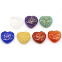 Gemstone Decoration Heart polished 7 pieces mixed colors 22mm Sold By Set