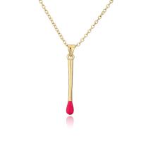 Collier en laiton, rencontrepartie, Placage de couleur d'or, pour femme & émail, plus de couleurs à choisir, 4x33mm, Longueur Environ 17.7 pouce, Vendu par PC