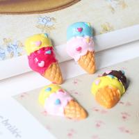 Mobiel DIY set, Hars, Ice Cream, meer kleuren voor de keuze, 23x13mm, 10pC's/Bag, Verkocht door Bag