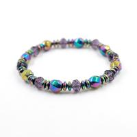 Hematite Bracelet, le Crystal, unisex & frith-tuirse, dathanna measctha, Fad Thart 21 cm, Díolta De réir PC