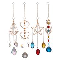 Hanging Ornaments Crystal with Iron plated faceted Sold By PC