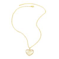 Cubic Zircon Micro Pave Brass Necklace with 1.97 extender chain gold color plated & micro pave cubic zirconia & for woman golden nickel lead & cadmium free Length 16.9 Inch Sold By PC