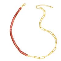 Circón cúbico Micro pavimentar collar de cobre amarillo, metal, con 1.97 extender cadena, chapado en color dorado, micro arcilla de zirconia cúbica & para mujer, más colores para la opción, libre de níquel, plomo & cadmio, 5x3mm, longitud 18.3 Inch, Vendido por UD