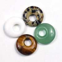 Colgantes de Gemas, Piedra natural, Donut, hecho a mano, Bricolaje & diferentes materiales para la opción, más colores para la opción, 17.70mm, agujero:aproximado 6mm, Vendido por UD