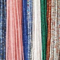 Mixed Edelsteen kralen, Abacus, DIY, meer kleuren voor de keuze, 2x4mm, Per verkocht Ca 38 cm Strand