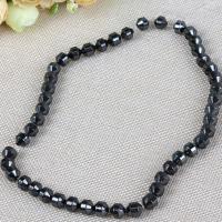 Perles hématites amagnétiques, Hématite, DIY, noire, 6mm, Vendu par Environ 40 cm brin