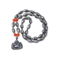 Hematite Geansaí Necklace, le Agate, unisex, dathanna measctha, Fad 68 cm, Díolta De réir PC