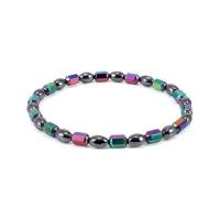 Hématite bracelet de cheville, unisexe & protection contre les radiations, couleurs mélangées, Longueur Environ 21 cm, Vendu par PC