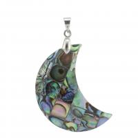 conchiglia Abalone pendente, Luna, unisex, multi-colore, 18x35mm, Venduto da PC